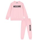 Girls Pink Logo Tracksuit, 1, hi-res