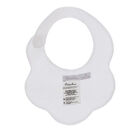 Baby Girls White Scalloped Bib, 1, hi-res