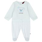 Baby Boys Blue Teddy Bear Babygrow, 2, hi-res