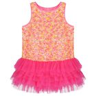 Girls Pink Embellished Tulle Dress, 1, hi-res