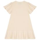 Girls Gold Logo Heart Dress, 1, hi-res