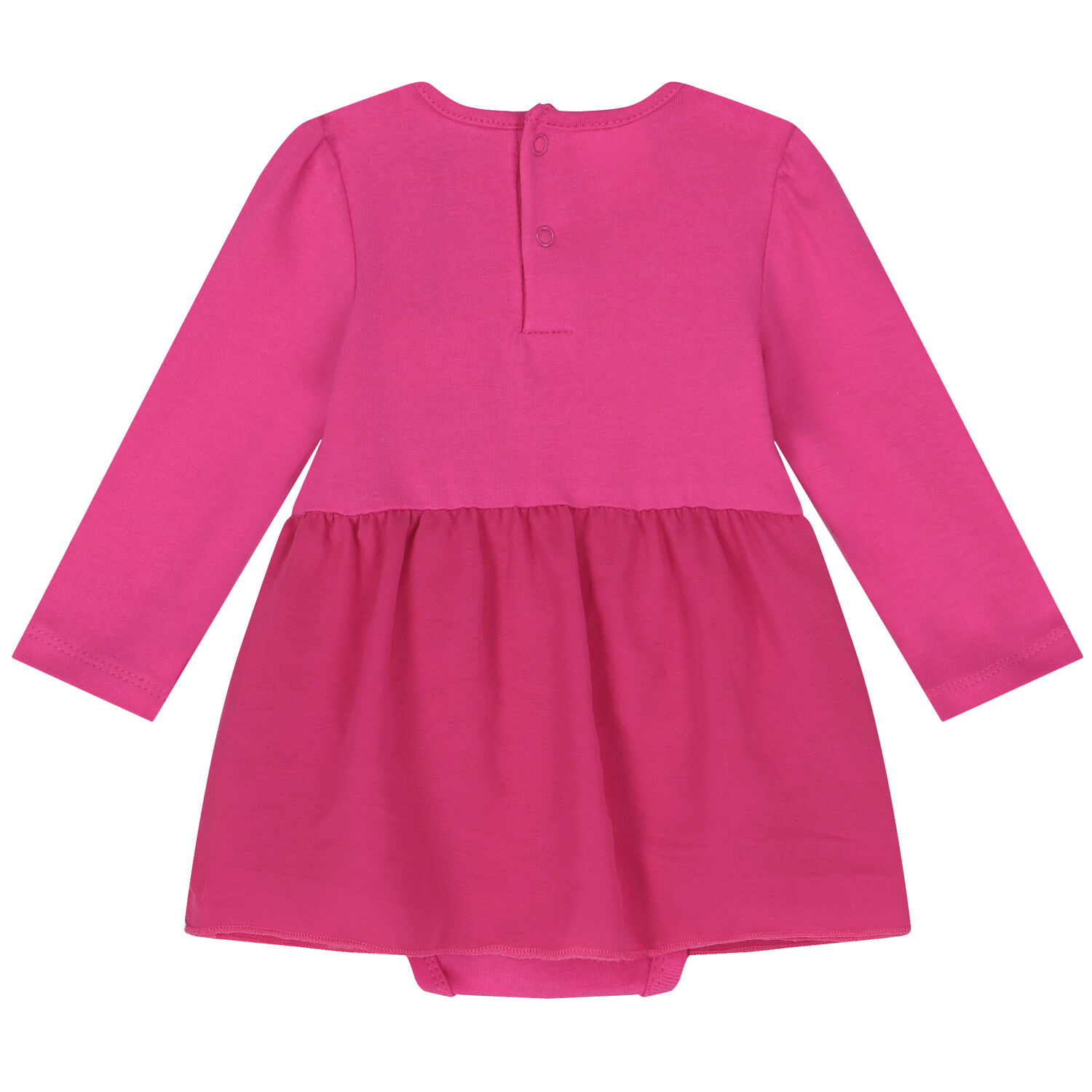 Baby Girls Pink Logo Bodysuit Dress, 2, hi-res