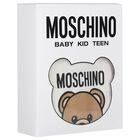 White Teddy Bear Logo Babygrow, 4, hi-res