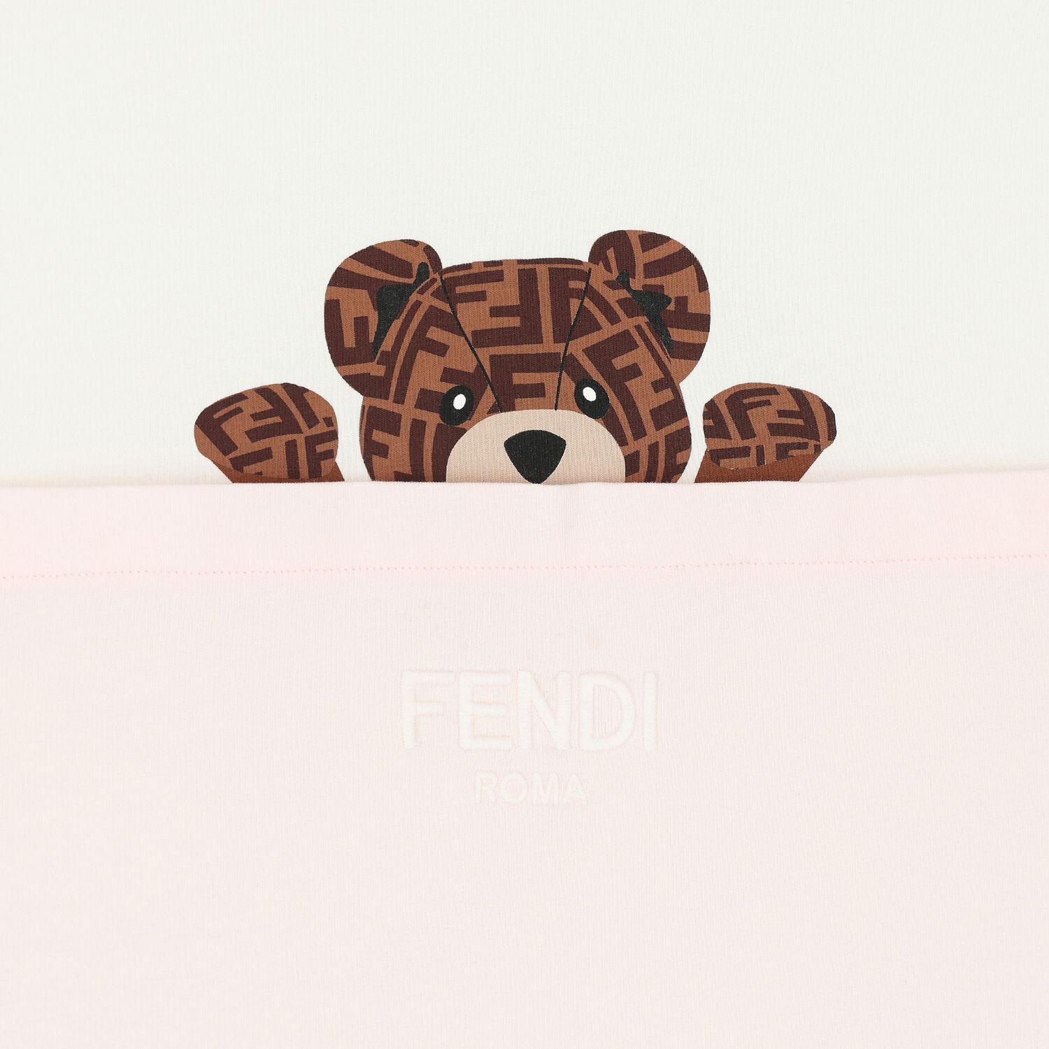 Girls Pink & Ivory Logo Baby Blanket, 2, hi-res