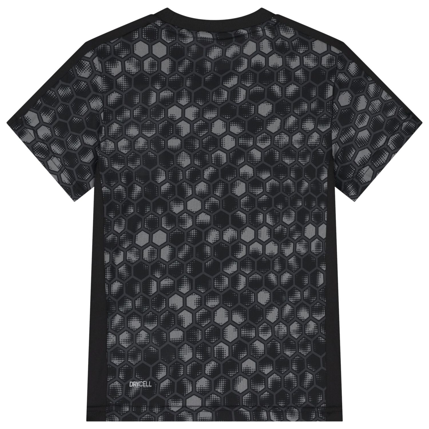 Boys Black Honeycomb Logo T-Shirt, 1, hi-res
