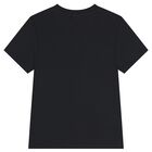 Boys Black Logo T-Shirt, 1, hi-res