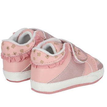 Baby Girls Pink Heart Pre Walker Shoes