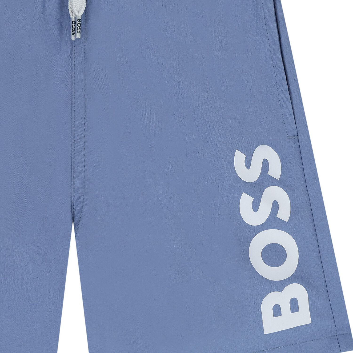 Boys Blue Logo Swim Shorts, 1, hi-res