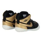 Black & Gold Air Jordan 1 Crib Bootie, 1, hi-res