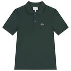 Boys Green Logo Polo Shirt, 5, hi-res