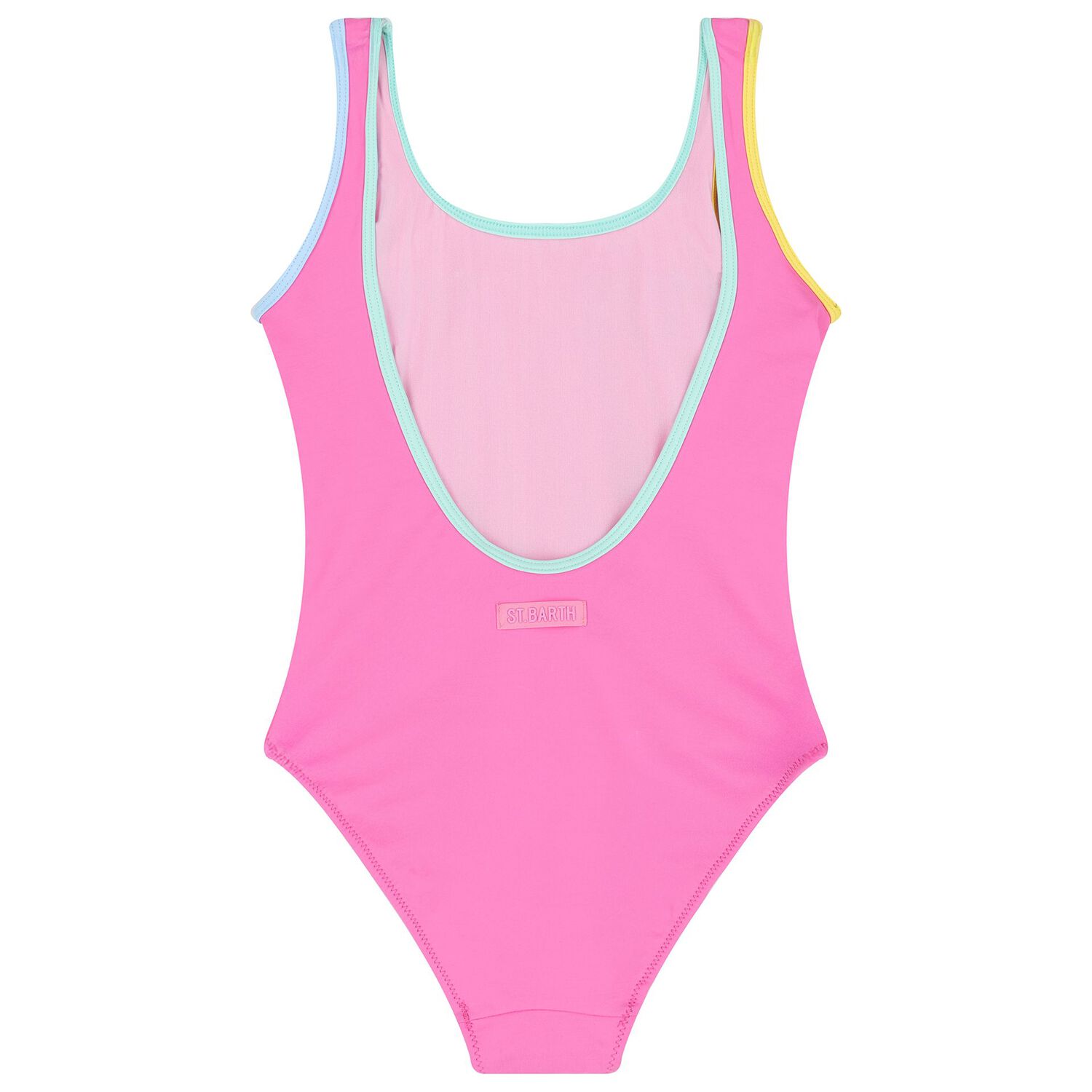 Girls Pink Logo Swimsuit, 1, hi-res