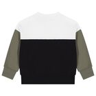 Boys Black, Green & White Logo Sweatshirt, 1, hi-res