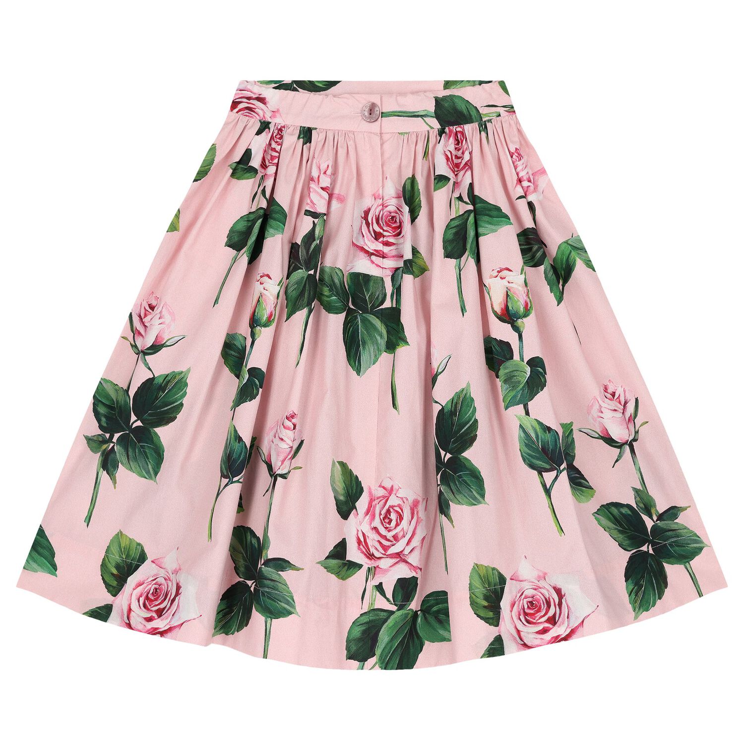 Girls Pink Rose Pleated Skirt, 1, hi-res image number null