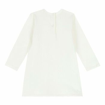 Younger Girls Ivory & Red Sequin Dress