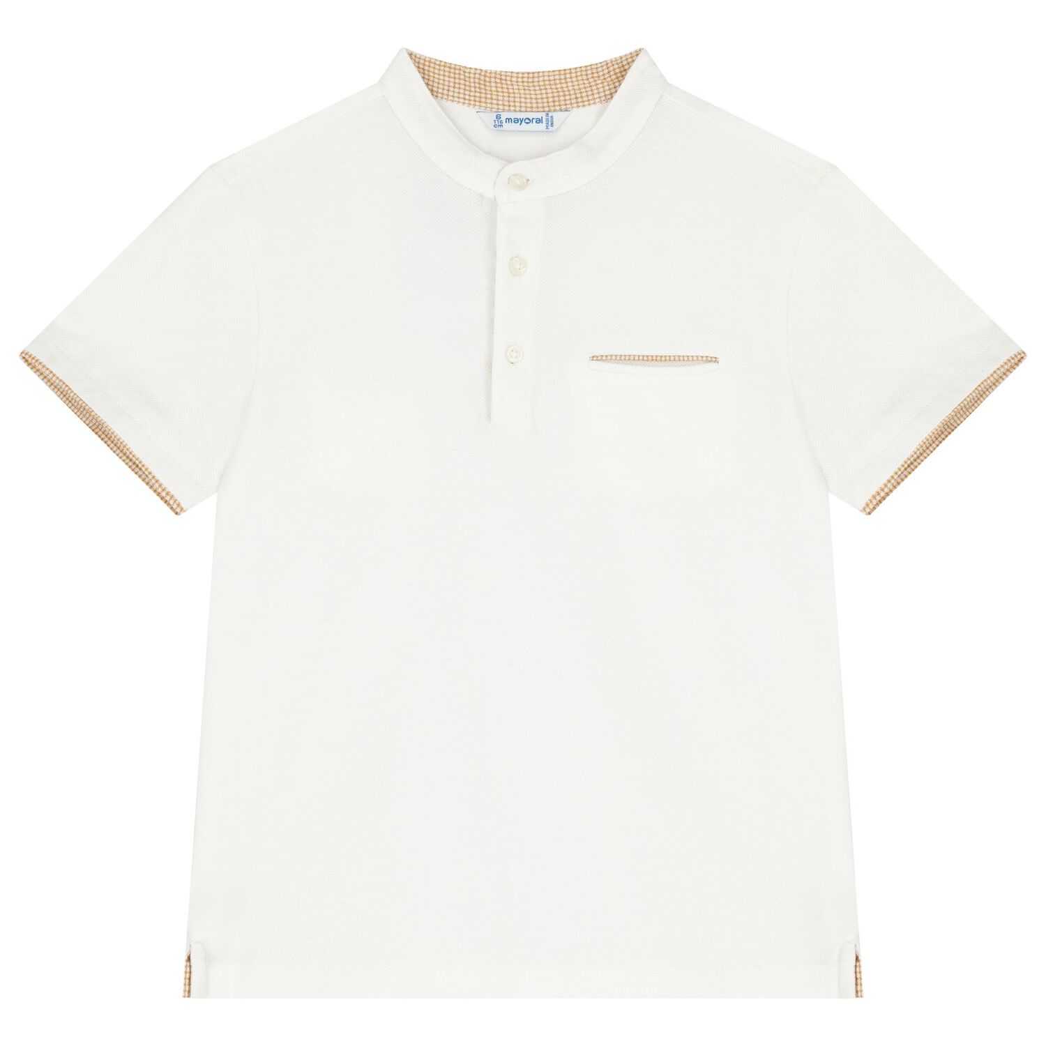 Boys White & Beige Shorts Set, 1, hi-res image number null