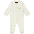 Ivory & Gold Logo Babygrow, 1, hi-res