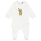 Ivory Christmas Teddy Bear Babygrow, 1, hi-res
