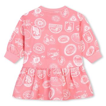 Younger Girls Pink Logo Dress