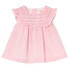 Baby Girls Pink Smock Dress, 2, hi-res