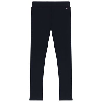Gilrs Navy Blue Logo Leggings