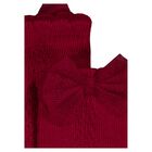 Younger Girls Red Bow Knitted Socks, 3, hi-res