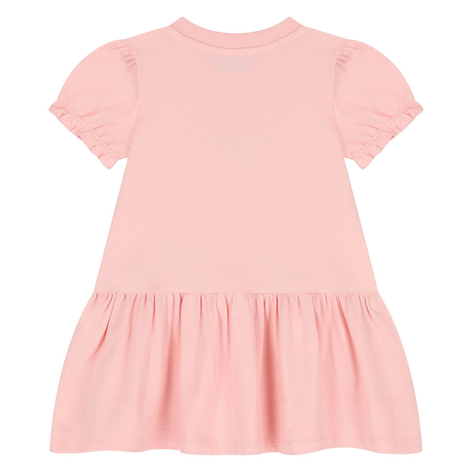 Younger Girls Pink Teddy Bear Logo Dress, 4, hi-res