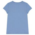 Girls Blue Logo T-Shirt, 2, hi-res