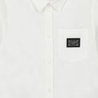 Boys White Logo Shirt, 1, hi-res