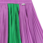 Girls Green & Purple Pleated Skirt, 1, hi-res