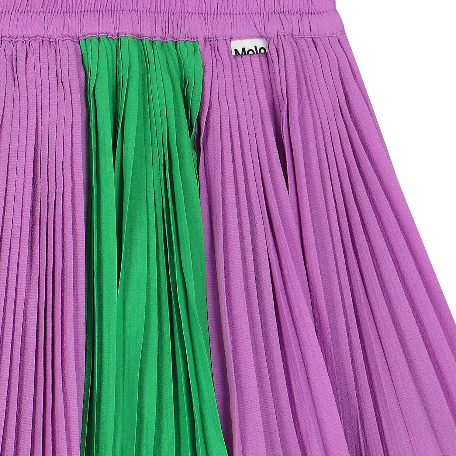 Girls Green & Purple Pleated Skirt, 1, hi-res