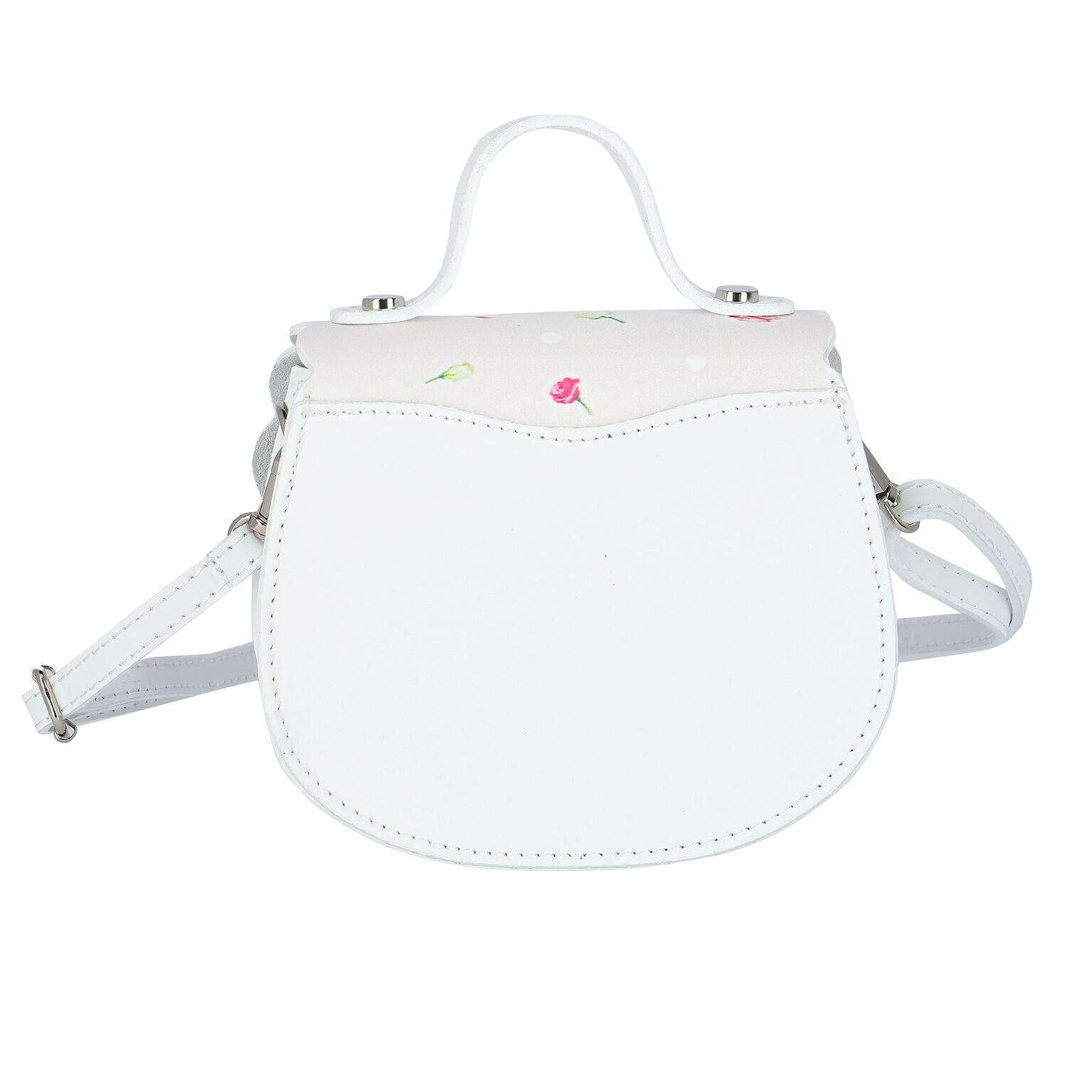 Girls White Roses Shoulder Bag, 1, hi-res