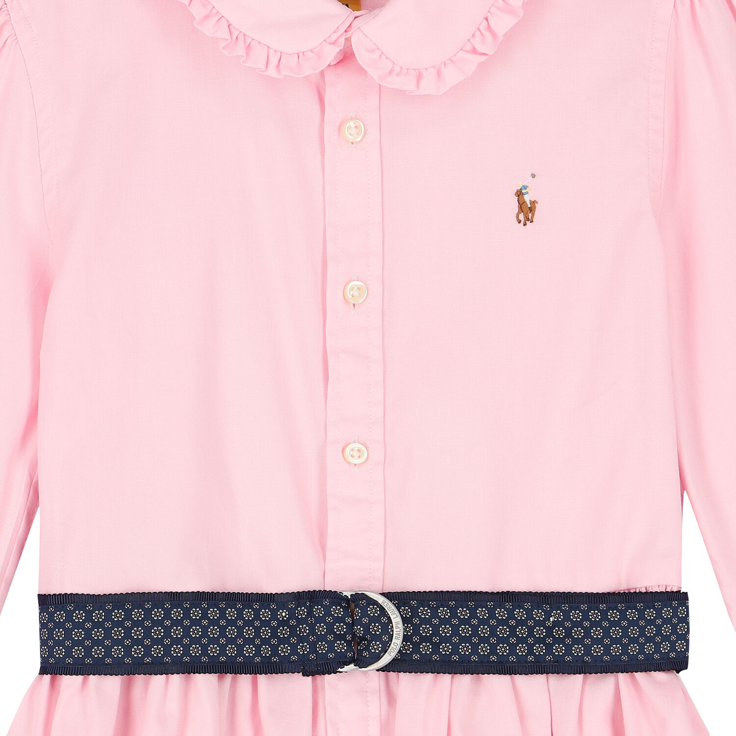 Girls Pink Logo Shirt Dress, 1, hi-res