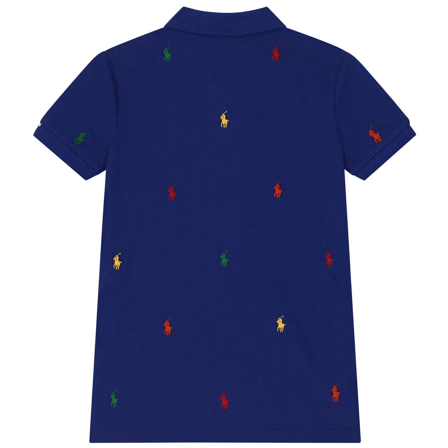 Boys Blue Logo Polo Shirt, 1, hi-res