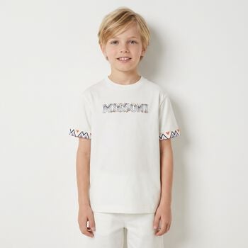 Boys White Logo T-Shirt