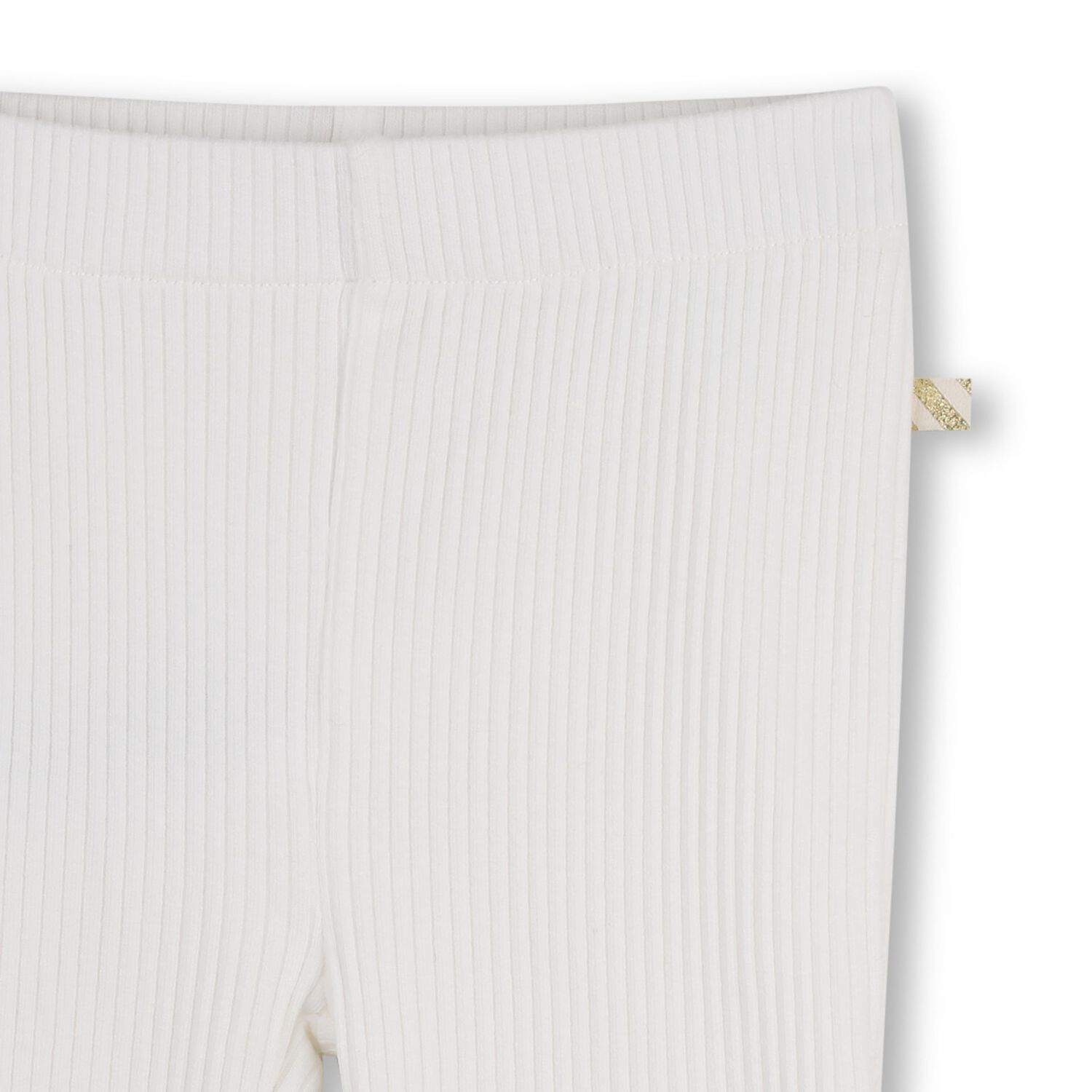 Younger Girls White & Pink Heart Leggings , 1, hi-res