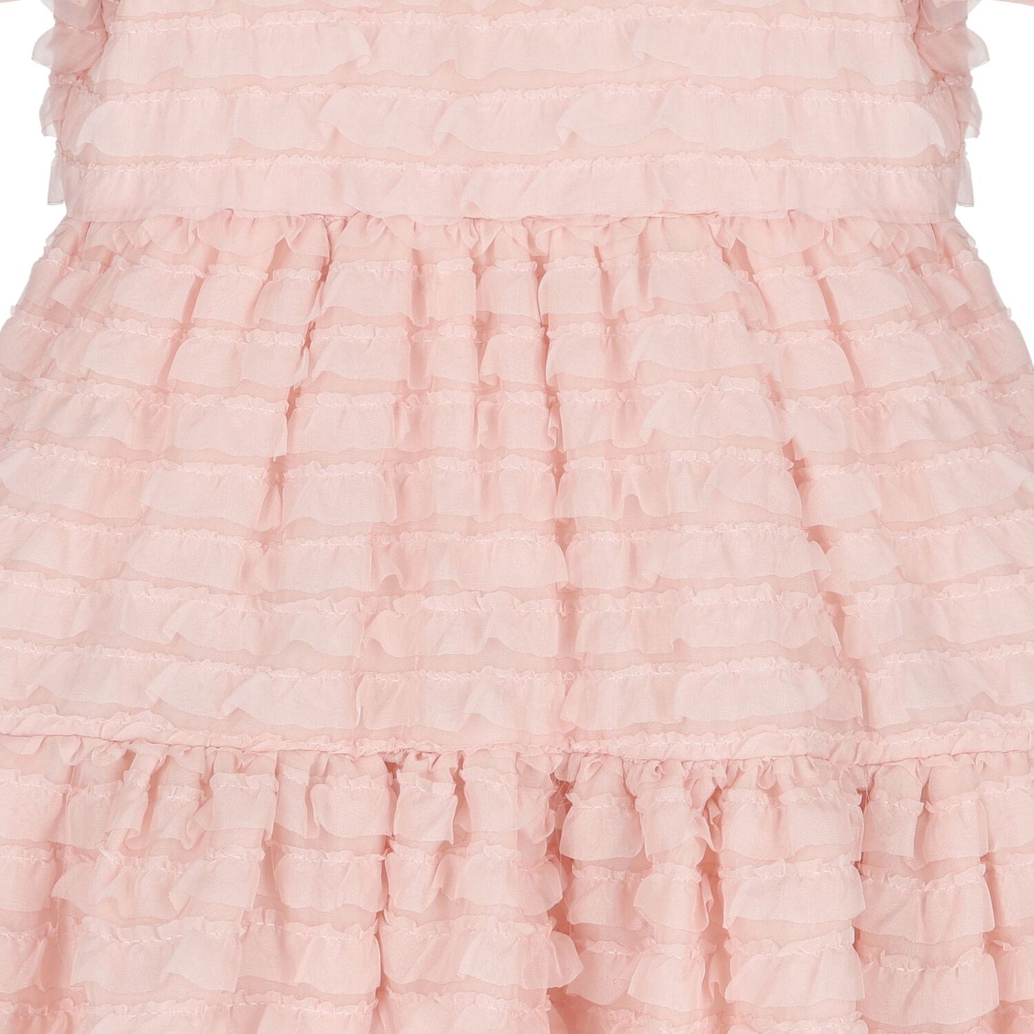 Girks Pink Ruffled Tiered Dress, 1, hi-res