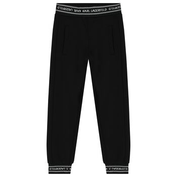 Boys Black Logo Joggers