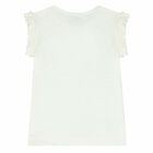 Girls Ivory Flower T-Shirt, 1, hi-res