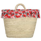 Girls Beige Straw Bag, 1, hi-res