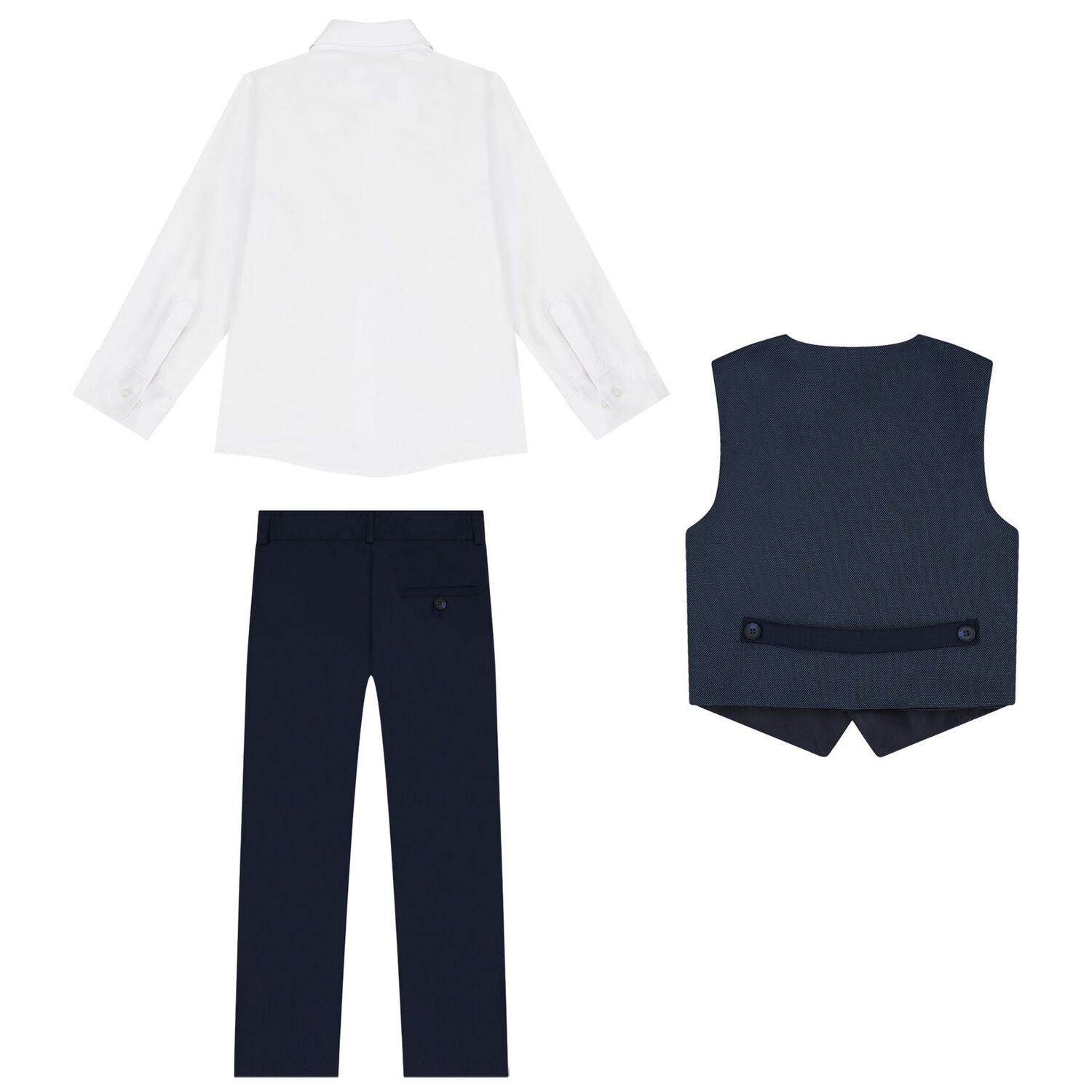 Boys Navy & White Suit Set, 1, hi-res image number null