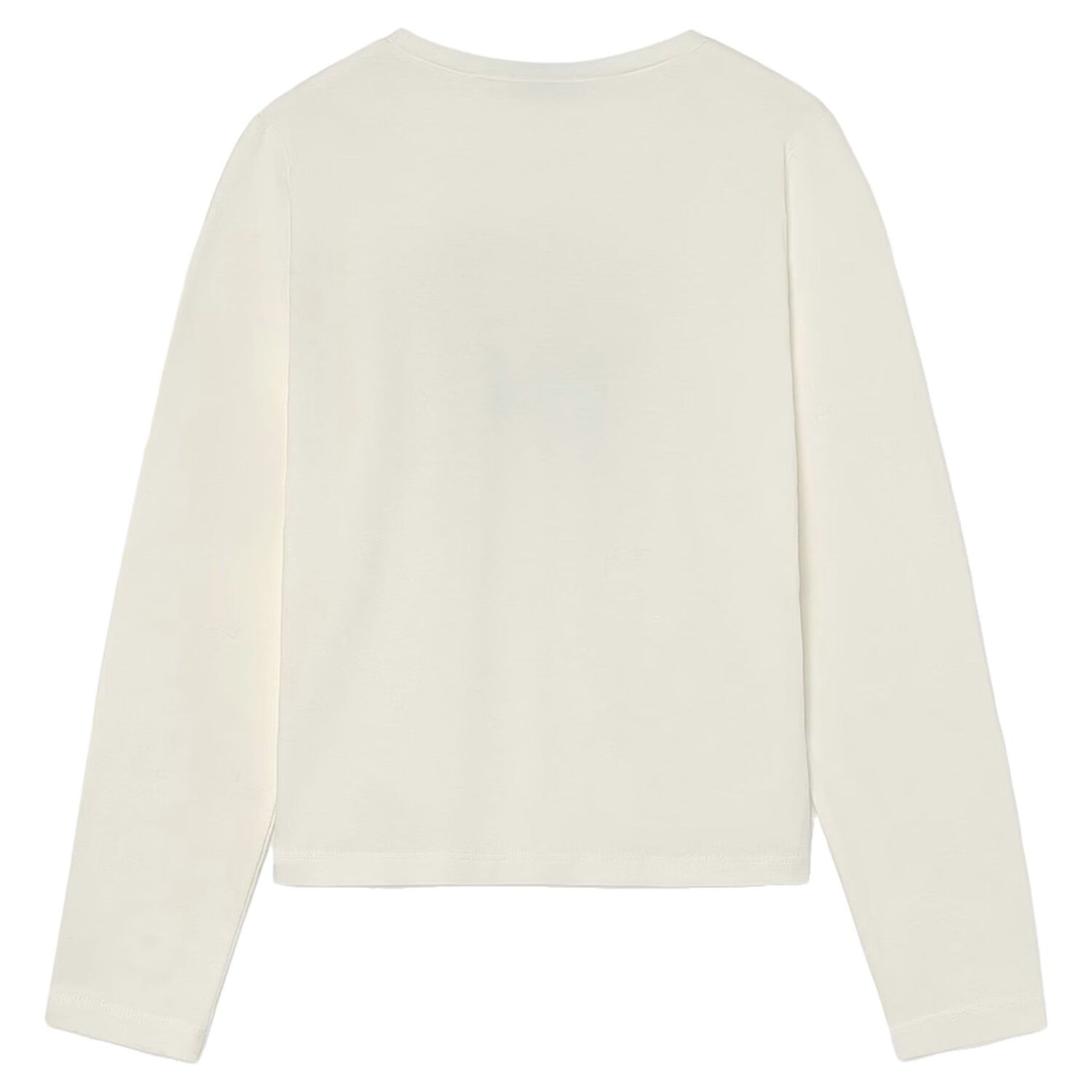 Girls Ivory Long Sleeve Top, 1, hi-res