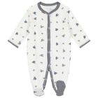 Baby Boys White Polo Bear Babygrow, 1, hi-res