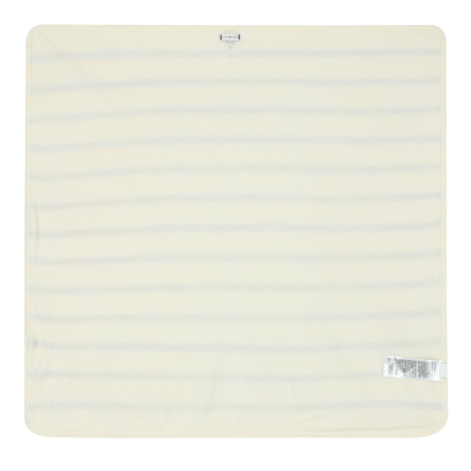 Ivory & Black Striped Knitted Blanket, 1, hi-res