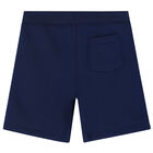 Boys Navy Logo Shorts, 1, hi-res