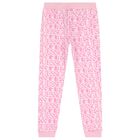 Girls Pink Logo Joggers, 1, hi-res