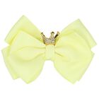 Girls Yellow Bow Hairclip, 13, hi-res