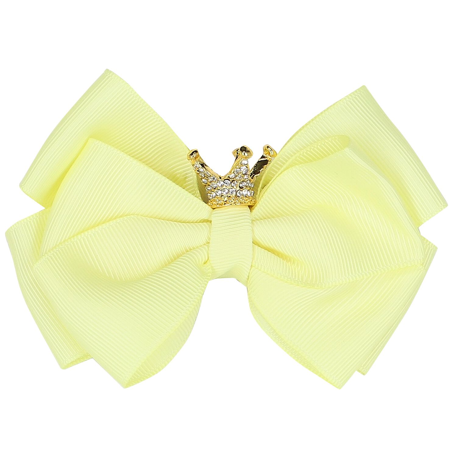 Girls Yellow Bow Hairclip, 13, hi-res image number null