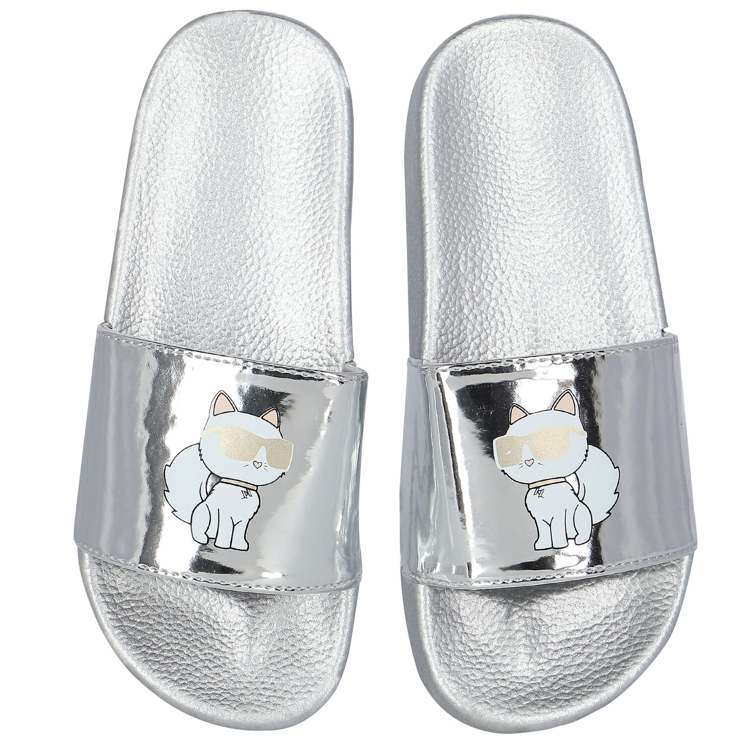Girls Silver Choupette Sliders, 1, hi-res image number null