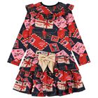 Girls Navy Blue & Red Envelope Dress, 1, hi-res