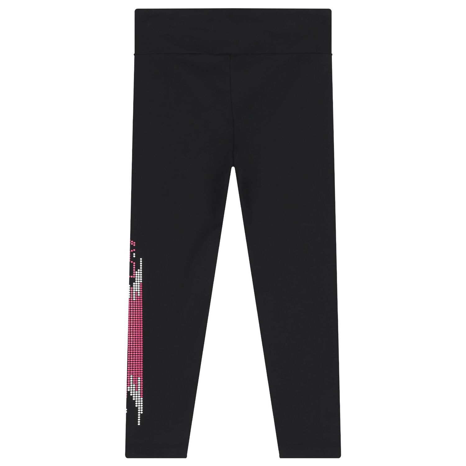 Girls Black Logo Leggings, 1, hi-res